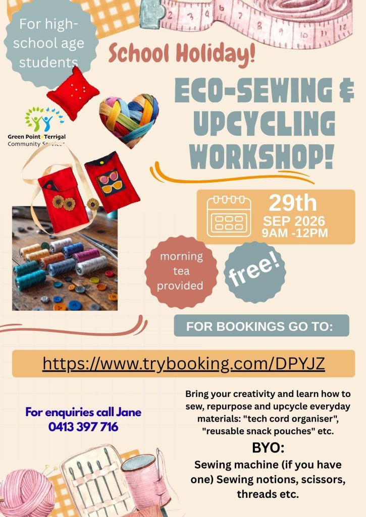 Eco-Sewing llustrated Sewing Clothes Making Workshop Poster